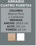 ARMARIO 4P2C 210*200*52 BLANCO