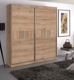 ARMARIO DAKOTA CORREDERA ROBLE RAYADO 200*223*60