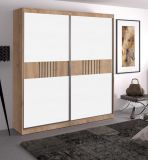 ARMARIO DAKOTA CORREDERA ROBLE RAYADO 200*223*60