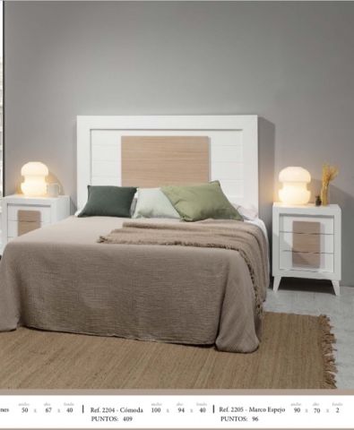 CABECERO 155 LEVANTE BLANCO 155*140*7.5