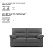 CONJUNTO 3+2 VIVALDI TAP.GRIS