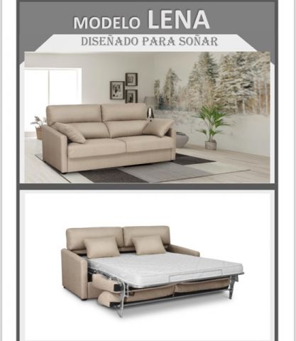 SOFA CAMA ITALIANO LENA TAP COLOR PIEDRA