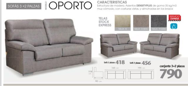 CONJ 3+2 OPORTO TAP MAG CEMENTO 190*94*105/160