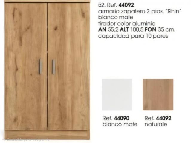 ZAPATERO RHIN BLANCO KIT 55*100*35