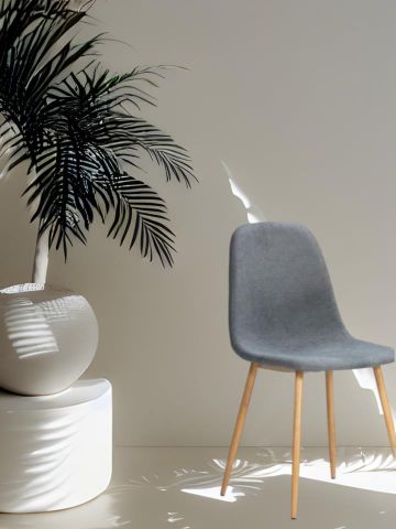 SILLA COMEDOR TURIN TAP GRIS PATA CAMBRIAN