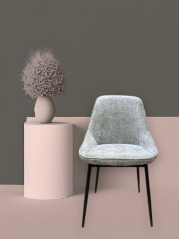 SILLA OSLO COLOR GRIS OSCURO PATA NEGRA