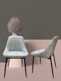 SILLA OSLO COLOR GRIS OSCURO PATA NEGRA